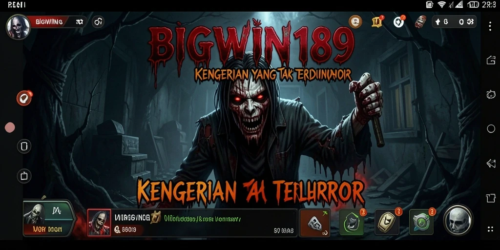 Tampilan gameplay menakutkan di BIGWIN189 dengan suasana mencekam.