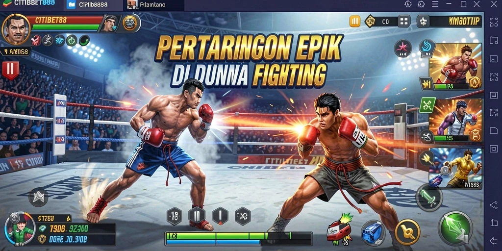 Gameplay CITIBET88 menampilkan pertarungan seru dan karakter unik.