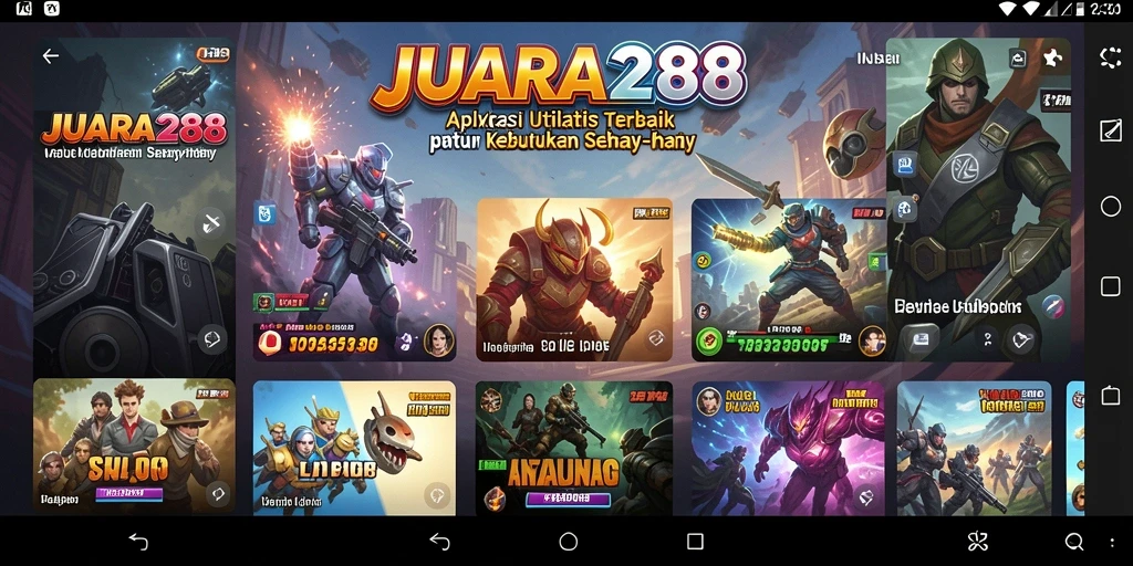 Tampilan antarmuka JUARA288 yang sederhana dan intuitif.