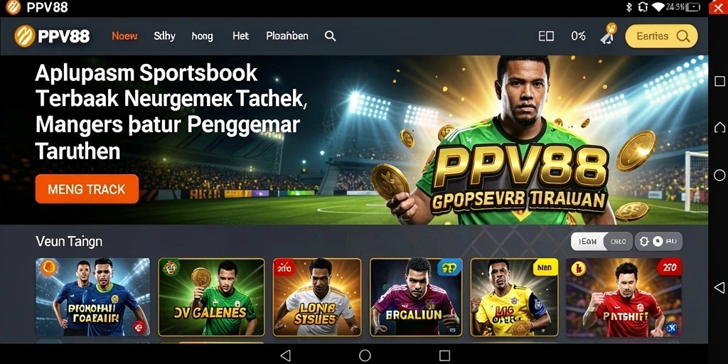 Tampilan gameplay PPV88 dengan berbagai fitur taruhan olahraga.
