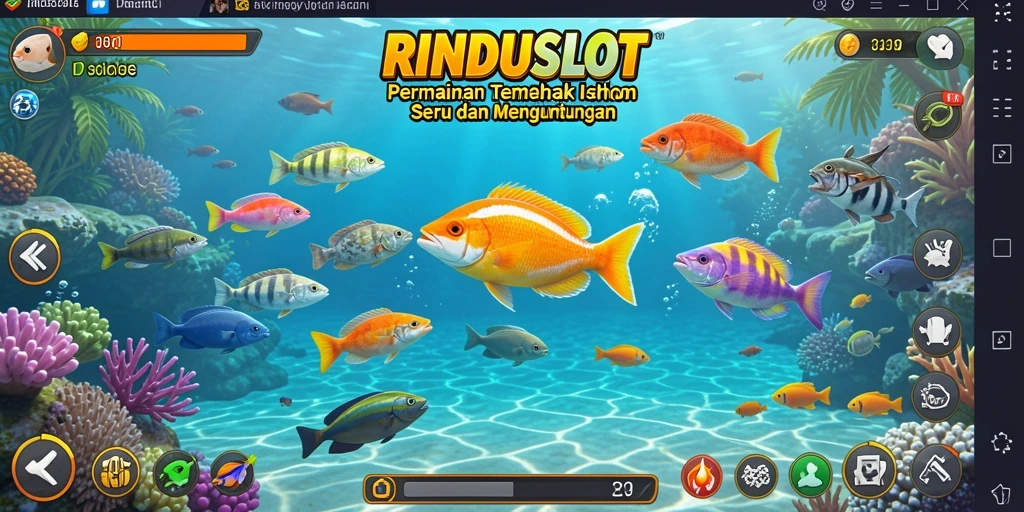 Tangkapan layar menunjukkan gameplay seru RINDUSLOT Tembak Ikan.