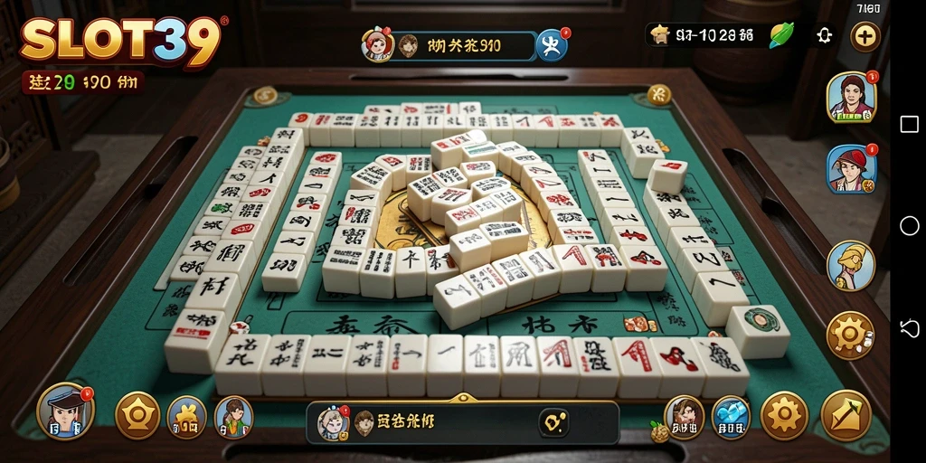 Screenshot gameplay SLOT39 yang menampilkan keseruan bermain Mahjong.
